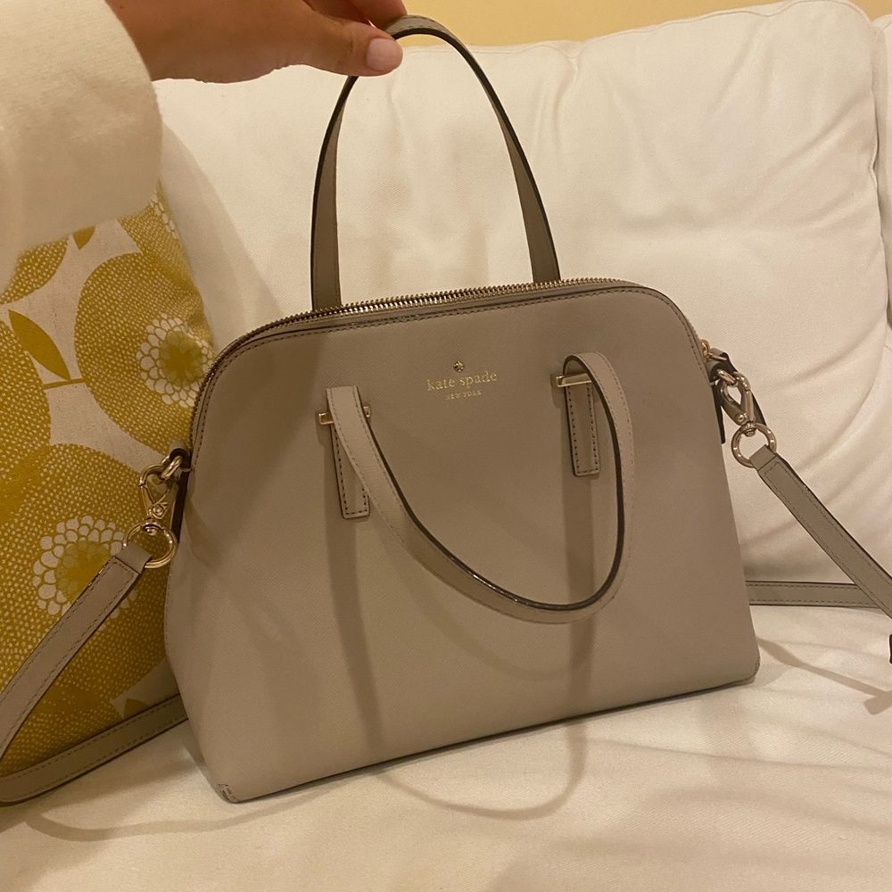 Authentic Kate Spade taupe grey purse! :)
